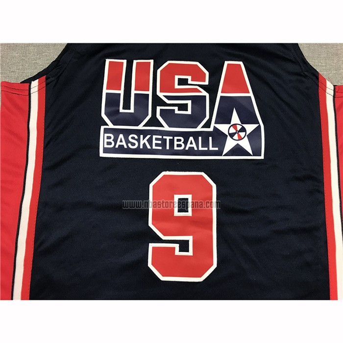 Camiseta USA 1992 Michael Jordan NO 9 Negro